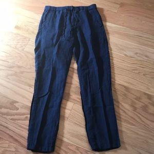 H&M Summer 100% Linen Drawstring Pants 33R